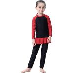 Schwarze Sportbadeanzüge & Schwimmanzüge für Kinder für Mädchen 3-teilig 