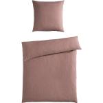 Hellrosa Unifarbene Bettwäsche Sets & Bettwäsche Garnituren mit Knopf aus Musselin 155x220 2-teilig für den für den Frühling 