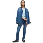 Blaue Mustang Nachhaltige Slim Fit Jeans mit Reißverschluss aus Baumwollmischung für Damen Größe XS Weite 27 