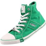 Grüne Mustang Nachhaltige High Top Sneaker & Sneaker Boots mit Reißverschluss aus Textil für Damen Größe 43 