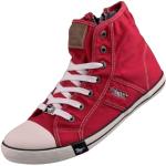 Rote Mustang Nachhaltige High Top Sneaker & Sneaker Boots mit Reißverschluss aus Textil für Damen Größe 43 