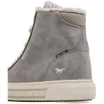 Graue Mustang Nachhaltige High Top Sneaker & Sneaker Boots mit Reißverschluss aus Kunstfell für Damen Größe 38 