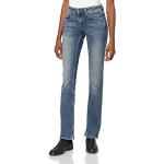 Blaue Mustang Sissy Nachhaltige Straight Leg Jeans mit Reißverschluss aus Denim für Damen Größe M Weite 27 