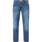 Blaue Bestickte Mustang Big Sur Nachhaltige Jeans mit Stickerei aus Baumwolle für Herren Weite 33, Länge 32 