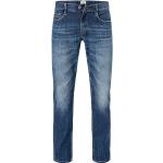 Blaue Bestickte Mustang Oregon Nachhaltige Slim Fit Jeans aus Baumwolle für Herren Weite 29, Länge 30 