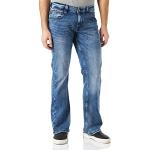 Blaue Mustang Oregon Nachhaltige Bootcut Jeans aus Denim für Herren Weite 35 