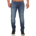 Reduzierte Blaue Mustang Oregon Nachhaltige Tapered Jeans aus Baumwolle für Herren Weite 33 