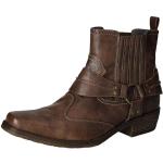Braune Mustang Nachhaltige Cowboy-Boots & Cowboystiefeletten in Schmalweite aus Kunstleder für Herren Größe 46 