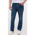 Blaue Unifarbene Mustang Nachhaltige Straight Leg Jeans aus Samt für Herren Weite 30, Länge 30 