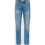 Blaue Mustang Oregon Nachhaltige Tapered Jeans aus Baumwollmischung für Herren Weite 29, Länge 30 