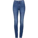 Blaue Bestickte Mustang Nachhaltige Slim Fit Jeans mit Reißverschluss aus Denim für Damen Weite 33, Länge 32 
