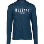 Blaue Langärmelige Mustang Nachhaltige Herrenlongsleeves & Herrenlangarmshirts Größe 3 XL 