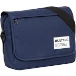 Marineblaue Mustang Nachhaltige Messenger Bags & Kuriertaschen mit Reißverschluss aus PU für Herren 