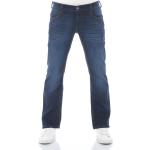 Schwarze Bootcut Jeans mit Reißverschluss aus Baumwolle für Herren Größe L 