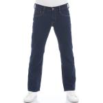 Dunkelblaue Bootcut Jeans mit Reißverschluss aus Baumwolle für Herren Größe L 