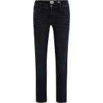 Dunkelblaue Sportliche Slim Fit Jeans mit Reißverschluss aus Baumwolle für Herren Größe XXL Weite 36 