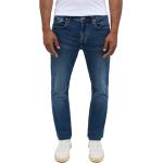 Blaue Sportliche Slim Fit Jeans mit Reißverschluss aus Baumwolle für Herren Größe L Weite 36 