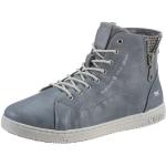 Blaue Mustang Nachhaltige High Top Sneaker & Sneaker Boots mit Reißverschluss in Normalweite aus Textil für Damen Größe 45 