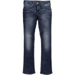 Blaue Casual Mustang Sissy Slim Fit Jeans mit Reißverschluss aus Baumwolle für Damen Größe XS Weite 28, Länge 32 