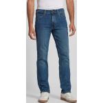 Blaue Mustang Tramper Nachhaltige Straight Leg Jeans aus Baumwollmischung für Herren Weite 32, Länge 34 