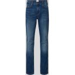 Blaue Mustang Nachhaltige Straight Leg Jeans mit Reißverschluss aus Baumwollmischung für Herren Größe XXL Weite 34, Länge 30 