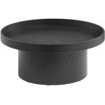 Schwarze Musterring Runde Runde Couchtische furniert aus Eiche Breite 0-50cm, Höhe 0-50cm, Tiefe 0-50cm 