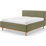 Grüne Gesteppte Musterring Betten mit Matratze aus Massivholz 140x200 