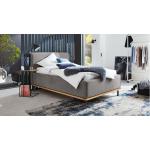 Graue Musterring Betten mit Matratze aus Massivholz 140x200 