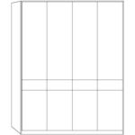 Weiße Moderne Musterring Schwebetürenschränke aus Massivholz Breite 150-200cm, Höhe 200-250cm, Tiefe 50-100cm 
