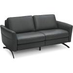 Graue Musterring Zweisitzer-Sofas aus Leder mit Armlehne 2 Personen 