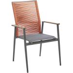 Anthrazitfarbene Musterring Gartenstühle Metall aus Metall stapelbar Breite 50-100cm, Höhe 50-100cm, Tiefe 50-100cm 