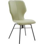 Olivgrüne Unifarbene Rustikale Musterring Esszimmerstühle & Küchenstühle aus Leder Breite 0-50cm, Höhe 0-50cm, Tiefe 0-50cm 