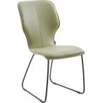 Olivgrüne Unifarbene Rustikale Musterring Esszimmerstühle & Küchenstühle aus Leder Breite 0-50cm, Höhe 0-50cm, Tiefe 0-50cm 