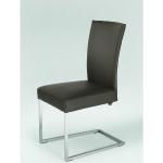 Anthrazitfarbene Moderne Musterring Freischwinger Stühle aus Metall 