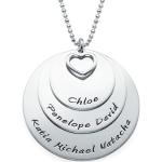 Silberne Familienketten aus Silber personalisiert für Damen 