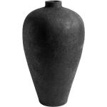 Schwarze Skandinavische 80 cm Muubs Runde Bodenvasen & Vasen für Pampasgras 80 cm aus Terrakotta 