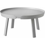 Hellgraue Moderne Muuto Around Runde Design Tische aus Holz Breite 0-50cm, Höhe 0-50cm, Tiefe 0-50cm 
