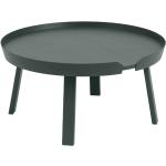 Dunkelgrüne Skandinavische Muuto Around Runde Design Tische aus Holz Breite 0-50cm, Höhe 0-50cm, Tiefe 0-50cm 
