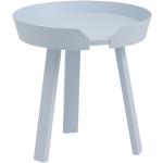 Hellblaue Skandinavische Muuto Around Runde Design Tische aus Holz Breite 0-50cm, Höhe 0-50cm, Tiefe 0-50cm 