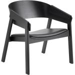 Schwarze Muuto Cover Loungestühle aus Massivholz mit Armlehne Breite 50-100cm, Höhe 50-100cm, Tiefe 50-100cm 