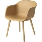 Beige Skandinavische Muuto Fiber Designer Stühle aus Eiche Breite 50-100cm, Höhe 50-100cm, Tiefe 50-100cm 