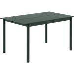 Dunkelgrüne Muuto Rechteckige Design Tische matt aus Metall 