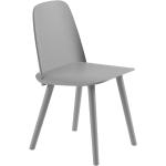 Graue Skandinavische Muuto Nerd Designer Stühle aus Eiche Höhe 50-100cm, Tiefe 0-50cm 