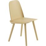 Sandfarbene Skandinavische Muuto Nerd Designer Stühle aus Eiche Outdoor Höhe 50-100cm, Tiefe 0-50cm 