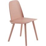 Rosa Skandinavische Muuto Nerd Holzstühle lackiert aus Massivholz Breite 0-50cm, Höhe 0-50cm, Tiefe 0-50cm 