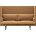 Orange Skandinavische Muuto Outline Zweisitzer-Sofas lackiert aus Textil Breite 150-200cm, Höhe 100-150cm, Tiefe 50-100cm 2 Personen 