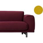 Gelbe Muuto Rest Zweisitzer-Sofas aus Stoff Breite 150-200cm, Höhe 200-250cm, Tiefe 50-100cm 2 Personen 