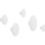 Weiße Muuto The Dots Garderobenhaken & Kleiderhaken mit Ländermotiv aus Esche 