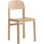 Hellbraune Skandinavische Muuto Workshop Holzstühle aus Massivholz 2-teilig 