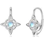 Nickelfreie Silberne Keltische Ohrringe glänzend aus Silber für Damen 